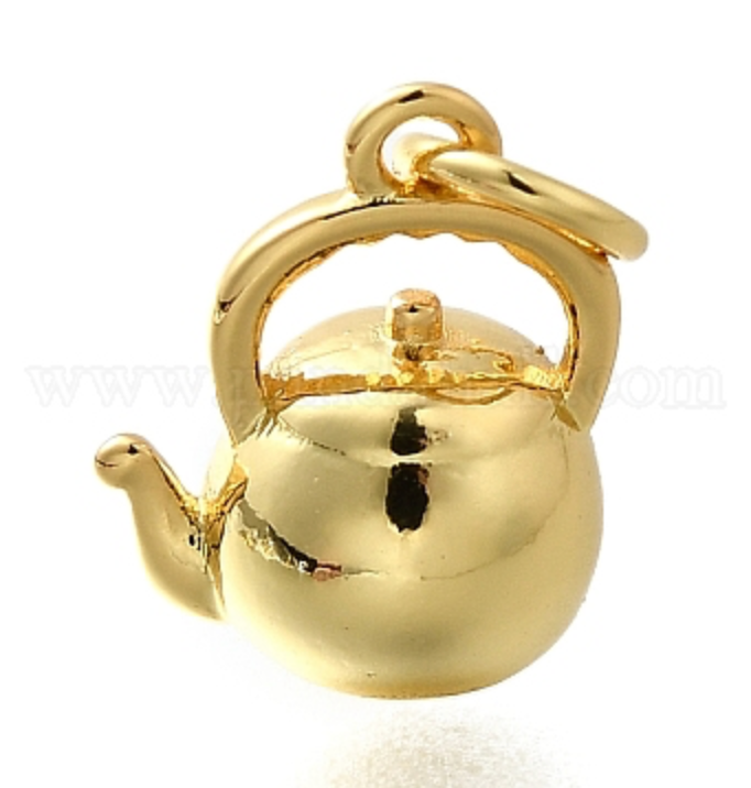 Teapot Gold Charm