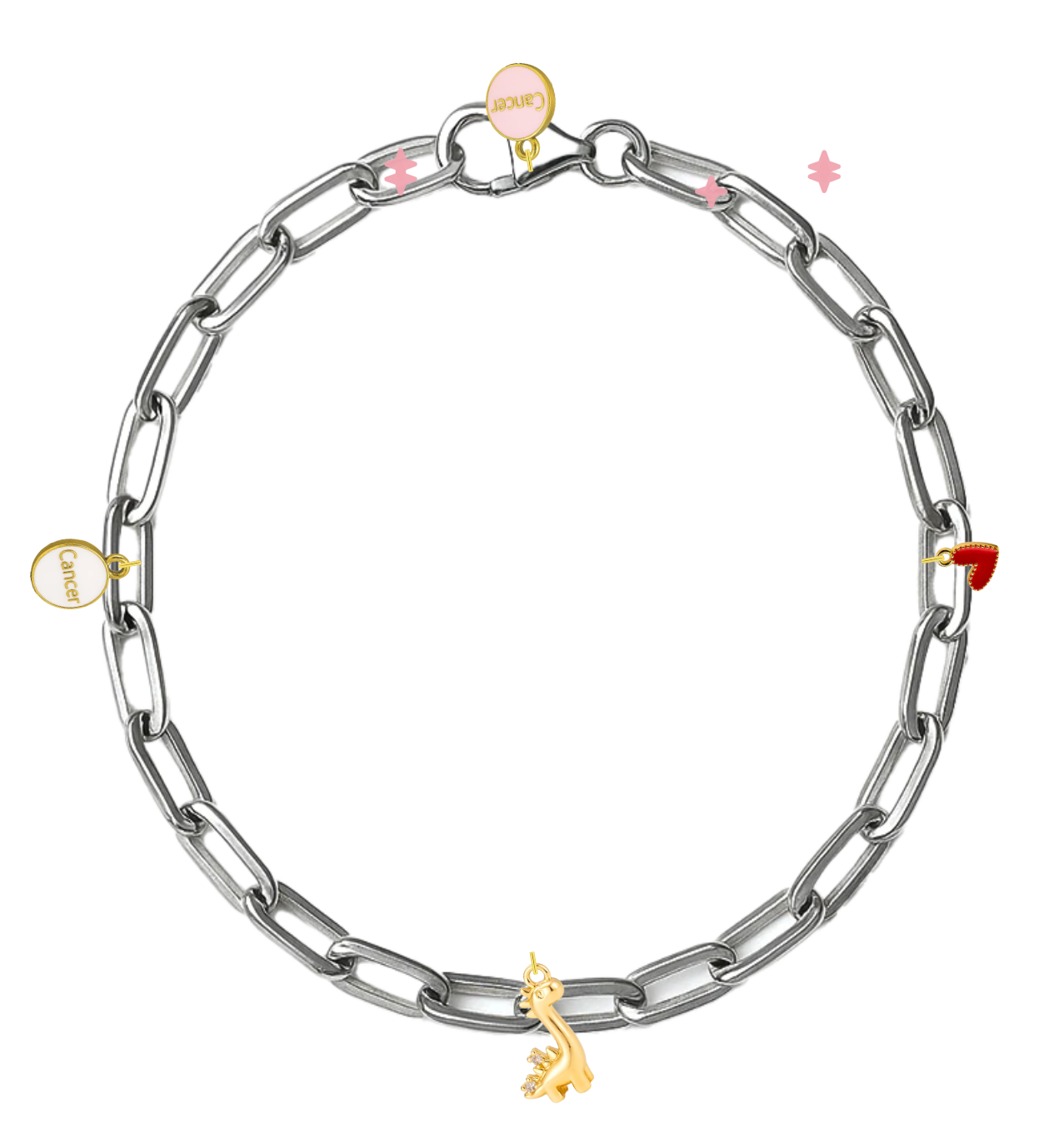 Silver Medium Link Chain Bracelet