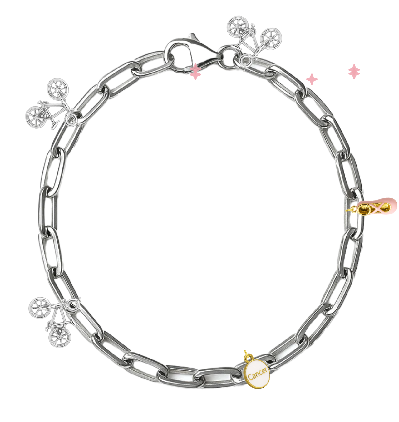 Silver Medium Link Chain Bracelet