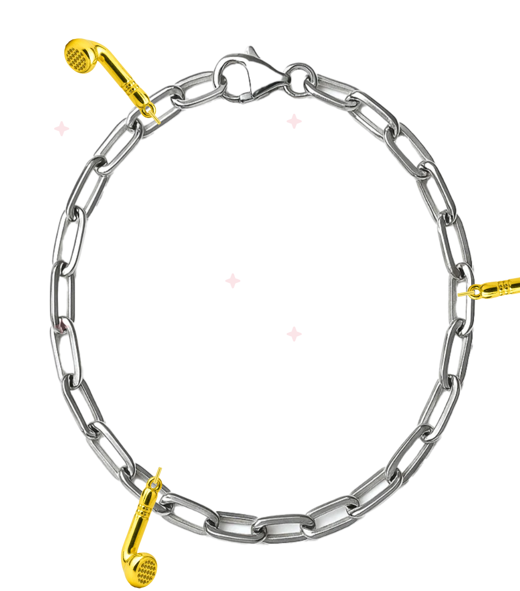 Silver Medium Link Chain Bracelet