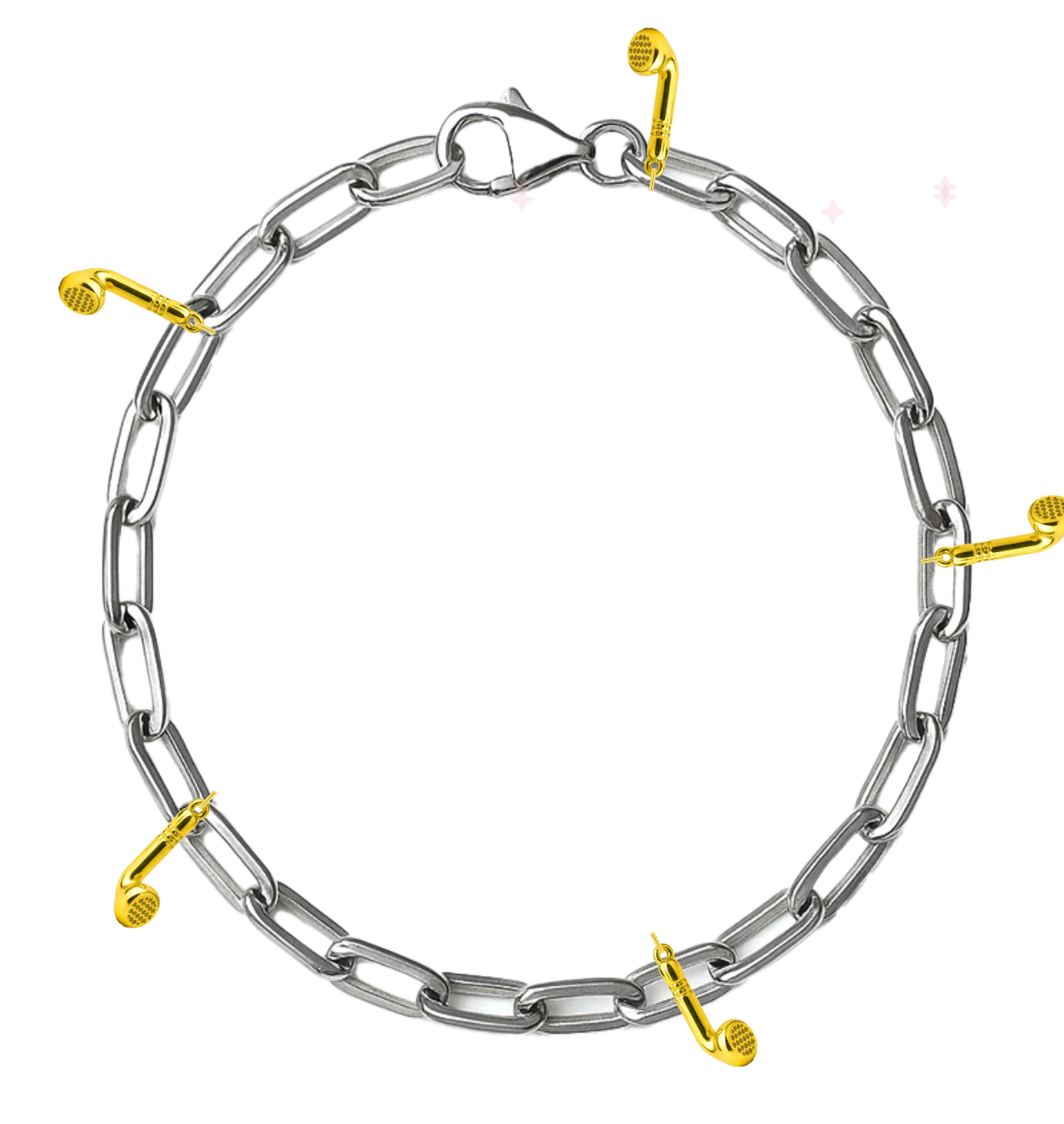 Silver Medium Link Chain Bracelet