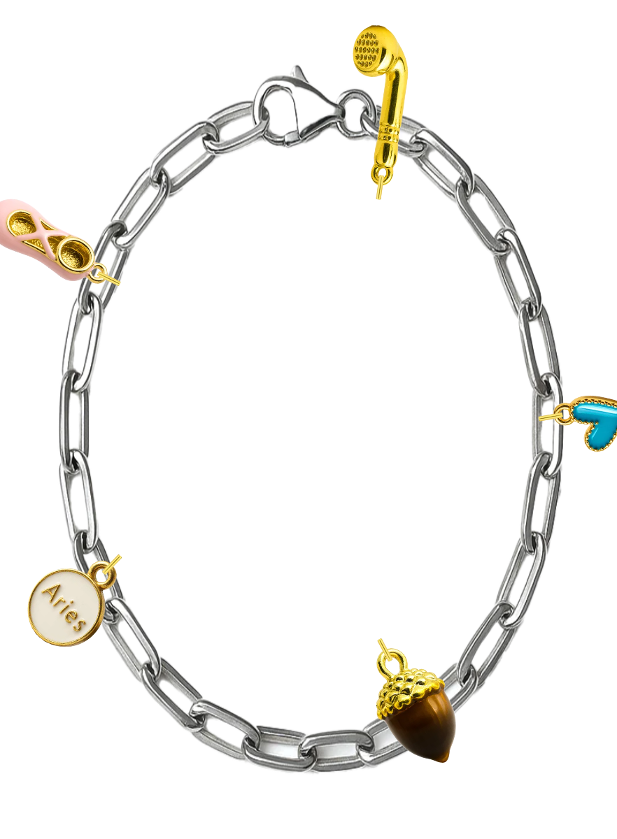 Silver Medium Link Chain Bracelet